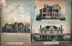 Homes of Stuart V. Cramer, Hawley & R.O. Alexander Postcard