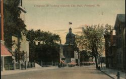 Congress St. looking towards City Hall, Portland, ME Postcard