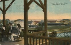 Verandah, Old Orchard House, Old Orchard, Maine Postcard