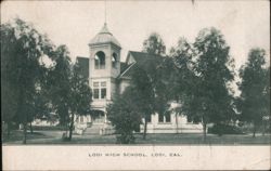 Lodi High School, Lodi CA Postcard