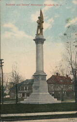 Soldiers' and Sailors' Monument, Elizabeth, NJ Postcard