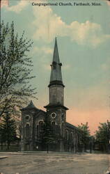 Congregational Church, Faribault, Minn. Postcard