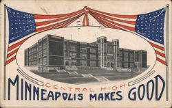 Minneapolis Central High School Postcard