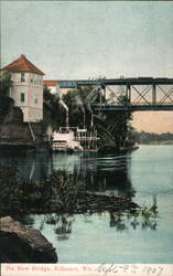 The New Bridge, Kilbourn, Wisconsin Postcard