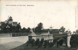 South Entrance to Lake Park, Milwaukee Postcard