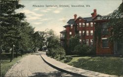 Milwaukee Sanitarium Driveway, Wauwatosa, WI Postcard