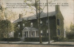 Governor Belcher Mansion, Elizabeth, NJ Postcard