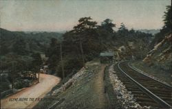 Scene Along the P.R.R., Pottsville PA Postcard