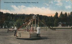 Children's Play Ground, Bradley Park, Peoria, Ill. Postcard