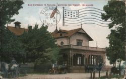 Main Entrance to Pavilion, Whitefish Bay Resort, Milwaukee Postcard