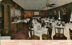 Main Dining Room, Fraunces Tavern, New York City Postcard