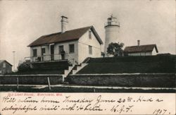 Old Lighthouse, Manitowoc, WI Postcard