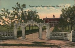 Entrance to St. Stanislaus College, Macon, GA Postcard