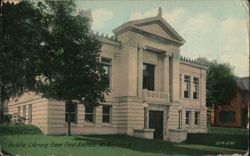 Public Library from First Avenue, Mt. Vernon, NY Postcard