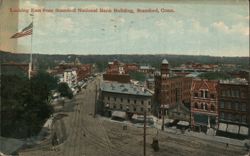 Looking East from Stamford National Bank Building Postcard