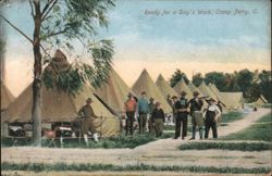 Ready for a Day's Work, Camp Perry, Ohio Postcard