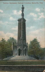 Soldiers Monument, National Cemetery, Knoxville Postcard