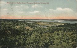 Illinois River Valley from Prospect Heights, Peoria Postcard