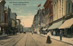 Gay Street, Looking North, Knoxville, TN Postcard