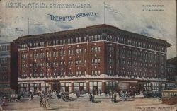 Hotel Atkin, Knoxville, Tenn., Opposite Southern R.R. Passenger Station Postcard