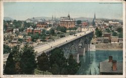 County Bridge over Tennessee River, Knoxville Postcard