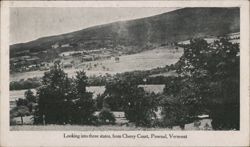 Looking into Three States from Cherry Court, Pownal, VT Postcard