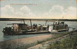 Party on the Missouri River, Williston, N.D. Postcard