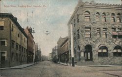 Main Street, Looking East, Latrobe, PA Postcard