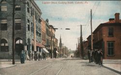 Ligonier Street, Looking South, Latrobe, PA Postcard