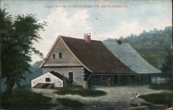 First House in Bethlehem 1741 Postcard