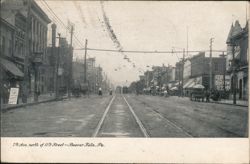 7th Ave. North of 11th Street, Beaver Falls, PA Postcard