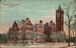 Central High School, Erie, PA Postcard