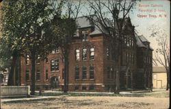 Roman Catholic Parochial School, Upper Troy, NY Postcard