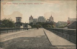 Hawk Street Viaduct and State Capitol, Albany, NY Postcard