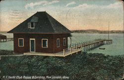 N.Y. Yacht Club House & Landing, New London Postcard