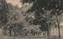 Main Street, Hampden MA - Tree-lined Street Postcard