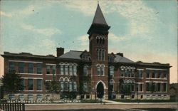 Wentworth Street School, Hamilton, Ontario Postcard