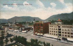 Washington Avenue and 25th St., Ogden, Utah Postcard