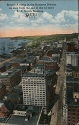 Second Avenue in the Business District, Seattle Postcard