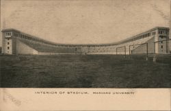 Interior of Stadium, Harvard University Postcard