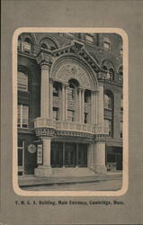 Y.M.C.A. Building, Main Entrance, Cambridge, MA Postcard