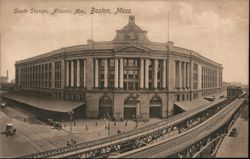 South Station, Atlantic Ave., Boston, Mass. Postcard