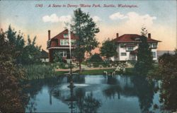 A Scene in Denny-Blaine Park, Seattle, Washington Postcard