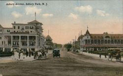 Asbury Avenue, Asbury Park, NJ Postcard