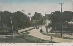 A Road Scene, Durham, NH Postcard