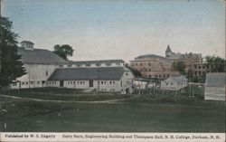 Dairy Barn, Engineering Building and Thompson Hall, N. H. College Postcard