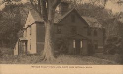 Orchard House, Concord MA, where Louisa May Alcott wrote Postcard