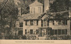 Wayside, Home of Hawthorne, Concord, MA Postcard