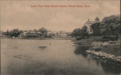 Lake View from School Street, Woods Hole, Mass. Postcard