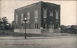 Masonic Temple, North Judson, Indiana Postcard